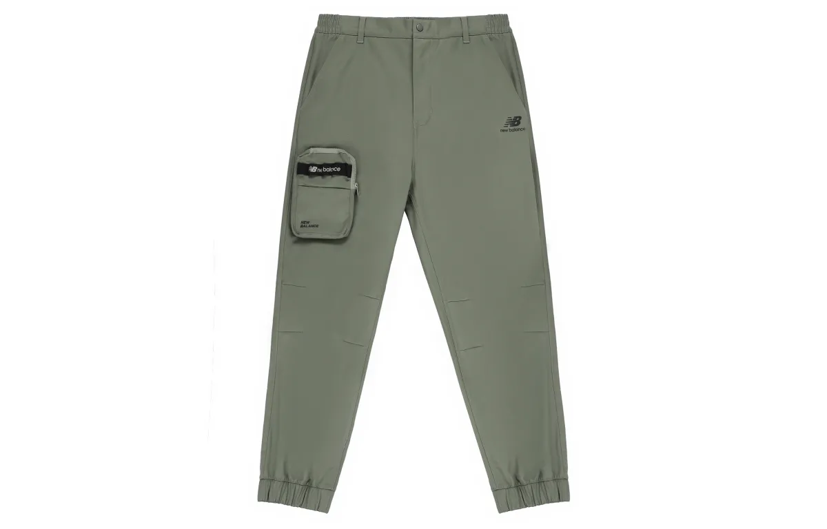New Balance Cargo Pants Men's Olive Green Thickened And Fleece-Lined