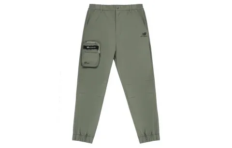 New Balance Cargo Pants Men's Olive Green Thickened And Fleece-Lined