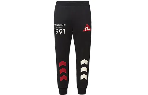 EVISU Straight Fit Pants Casual Pants Men's Black