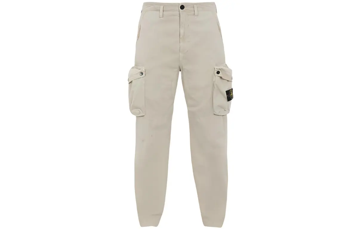 STONE ISLAND Cargo Pants Men's Ecru