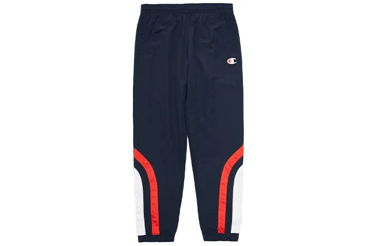 Champion Charles Logo Print Knitted Sweatpants Unisex Navy Blue