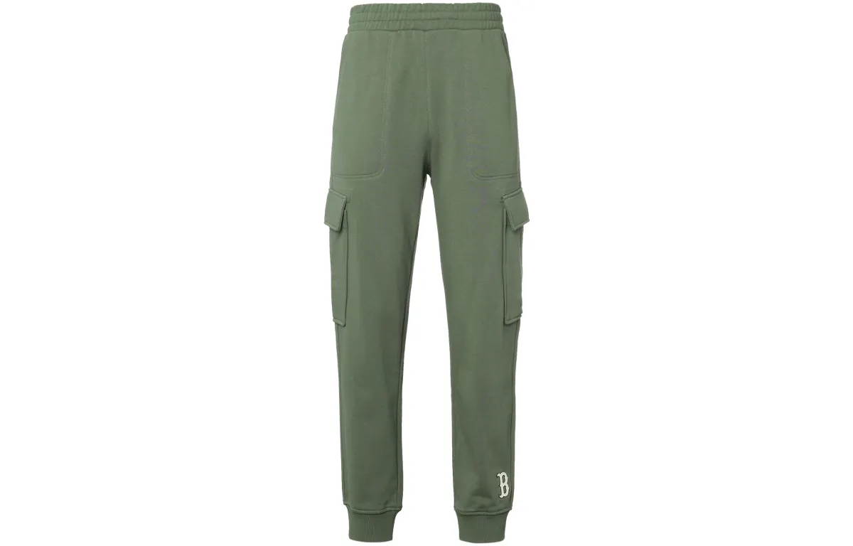 MLB Basic Logo Cargo Pants Unisex Green Moderate Cuffed Pants