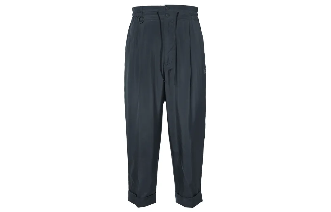 Y 3 Knitted Sweatpants Men's Black Moderate Straight Fit Pants