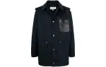 LOEWE Parka Coats Men's Blue Hooded Moderate
