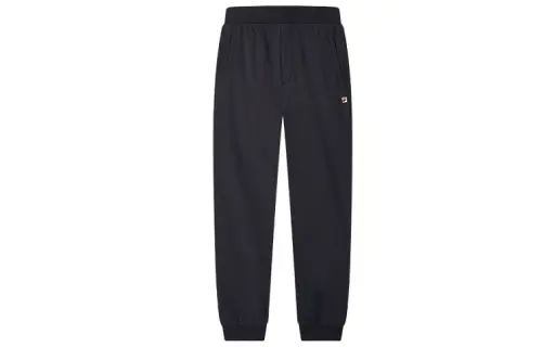 FILA Knitted Sweatpants Men's Navy Blue Moderate Cuffed Pants