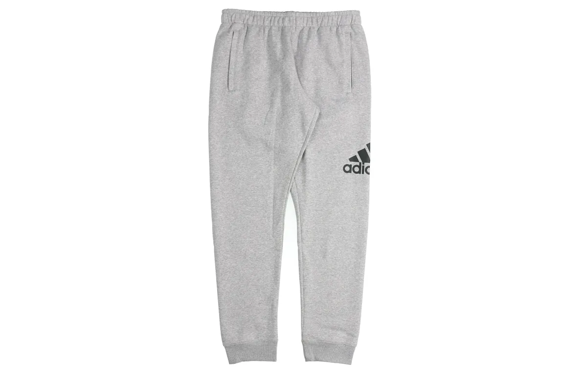 Adidas Knitted Sweatpants Men's Medium Heather Gray Moderate Cuffed Pants