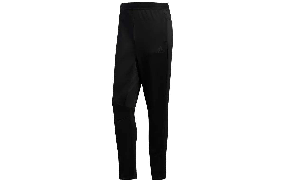 Adidas Knitted Sweatpants Men's Black Moderate Straight Fit Pants