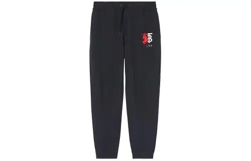 Burberry Knitted Sweatpants Men's Marine Blue