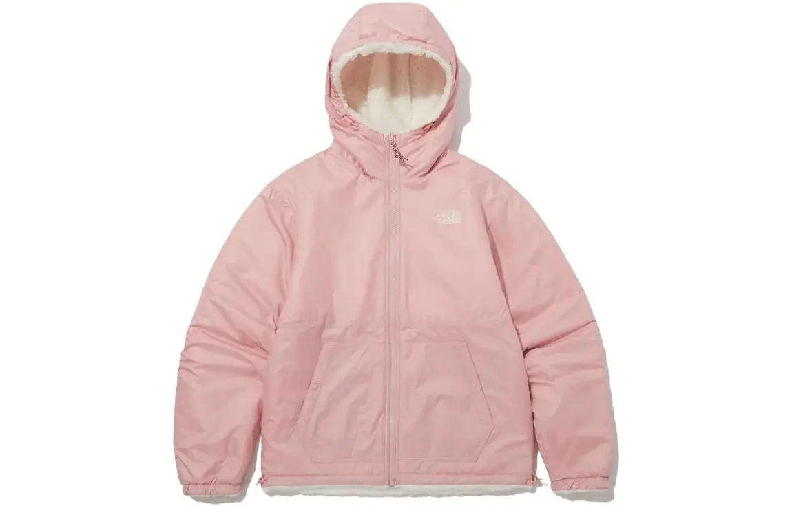 THE NORTH FACE Play Green Rvs Fleece Hoodie Pale Pink Unisex Korea Version