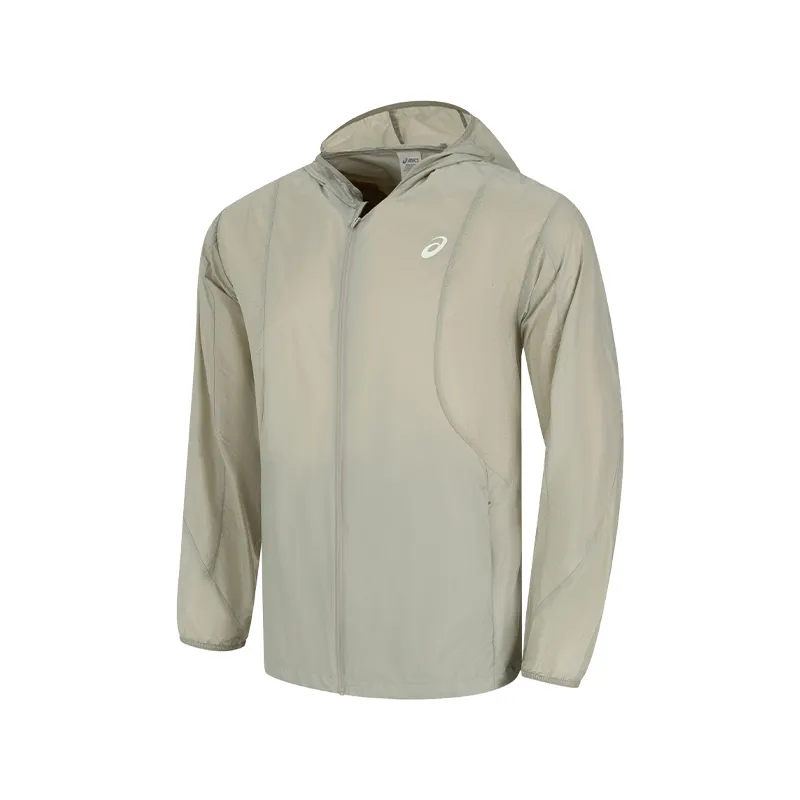 ASICS Jackets Men's Gray Hooded Thin Other