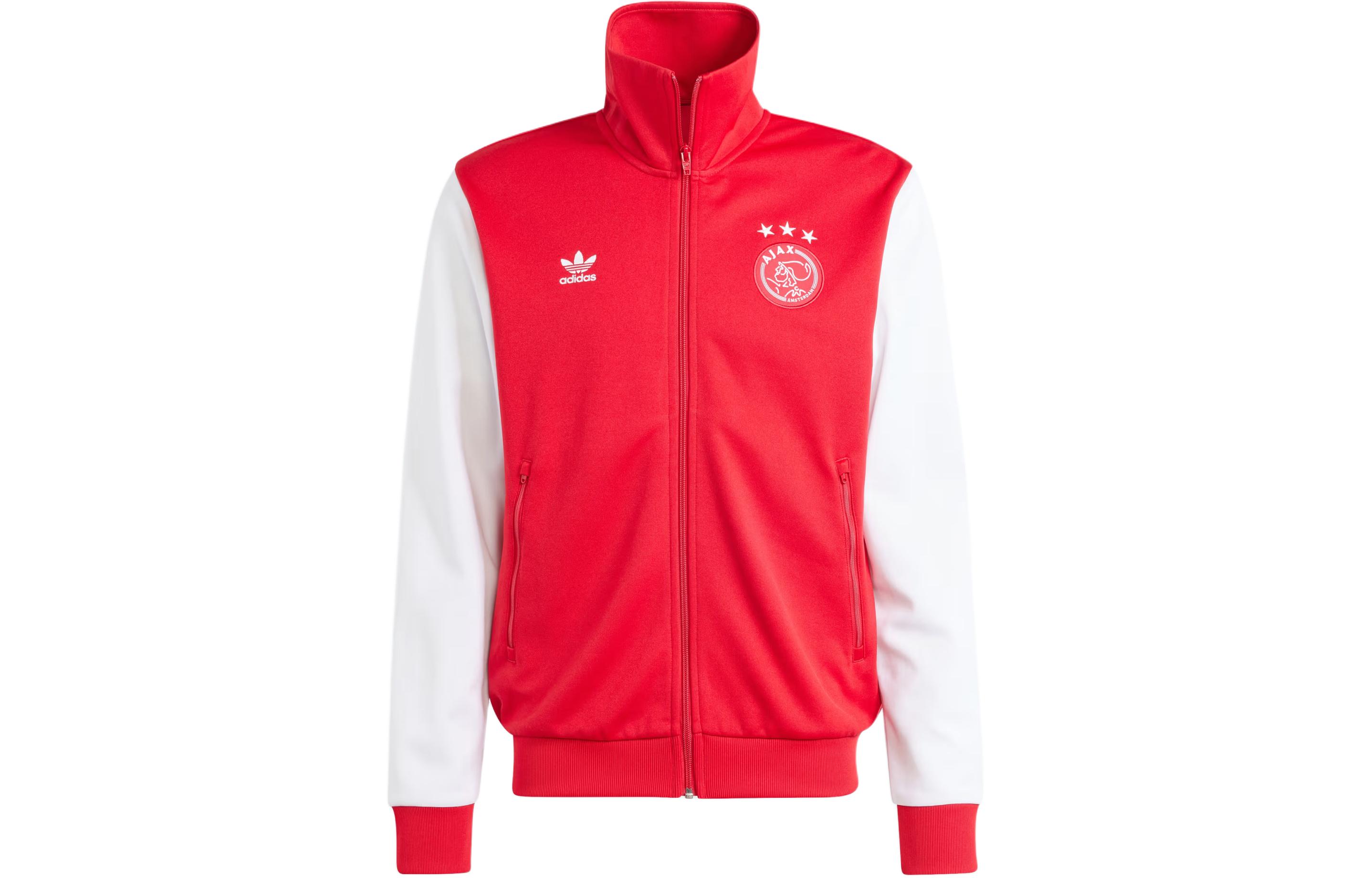 Adidas Originals Essential Ajax Amsterdam Essentials Trefoil Track Top Jackets & Coats Men's Red