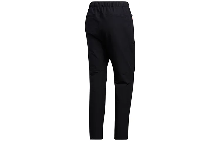 Adidas Knitted Sweatpants Men's Black Moderate Straight Fit Pants