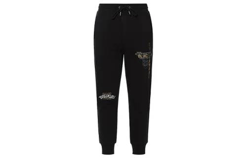 EVISU Cuffed Pants Casual Pants Men's Black