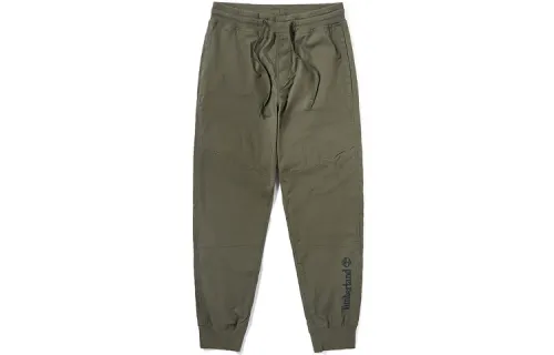 Timberland Knitted Sweatpants Men's Army Green Moderate Cuffed Pants