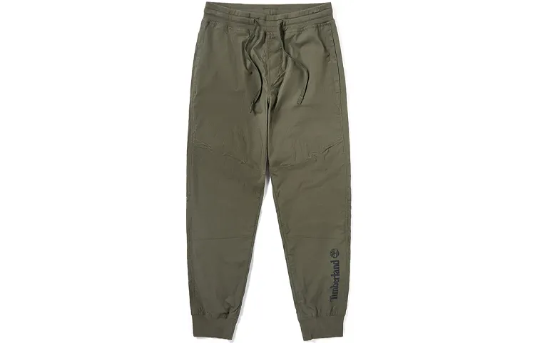 Timberland Knitted Sweatpants Men's Army Green Moderate Cuffed Pants