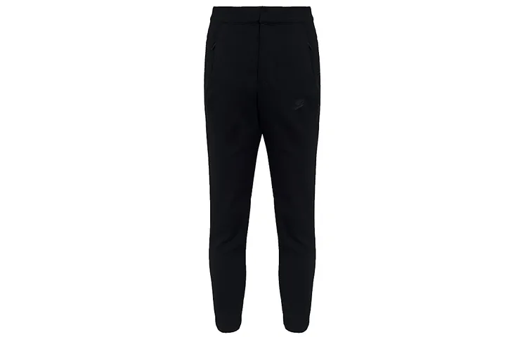 Nike Knitted Sweatpants Men's Black Moderate Slim Fit Pants