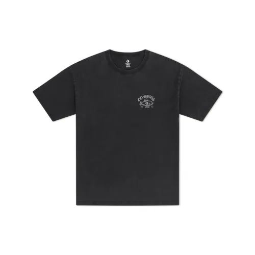 Converse T Shirts Unisex Black Crew Neck Moderate