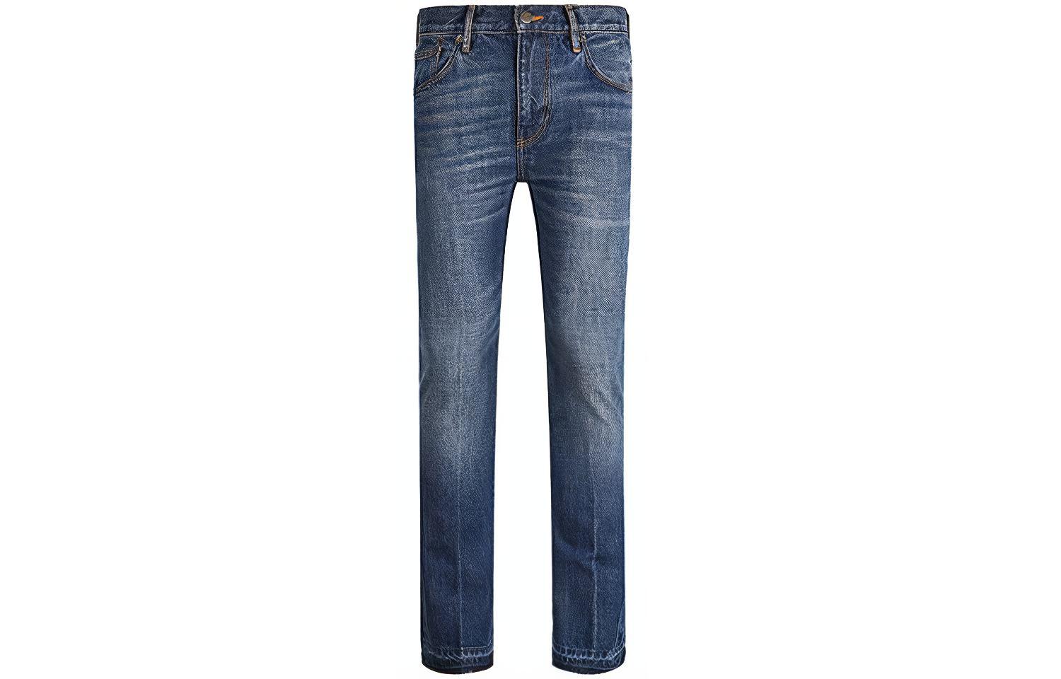 Burberry Jeans Men's Blue Moderate Straight Fit Pants