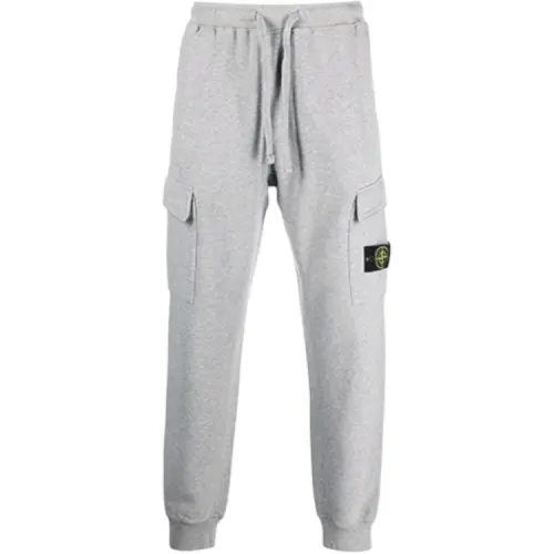 STONE ISLAND Cargo Pants Men's Gray Moderate
