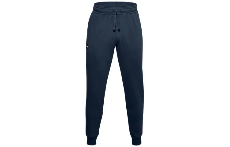 Under Armour Rival Knitted Sweatpants Men's Preppy Blue Moderate Cuffed Pants