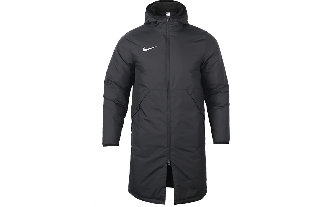 Nike Parka Coats Men's Black Hooded (Non-detachable) Thickened