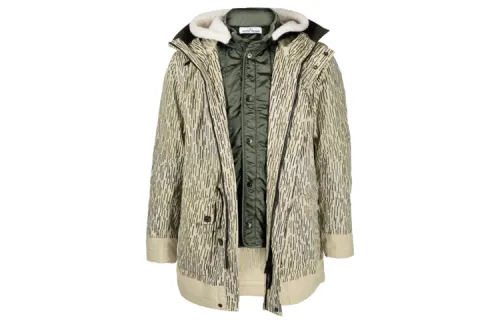Stone Island Rain Camo print layered parka