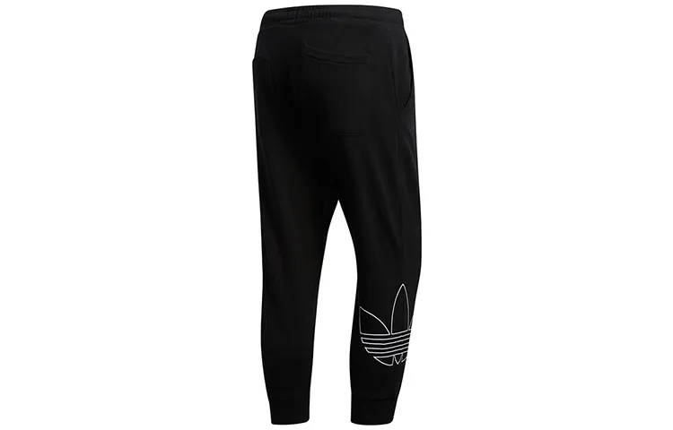 Adidas Originals Knitted Sweatpants Men's Black Moderate Cuffed Pants