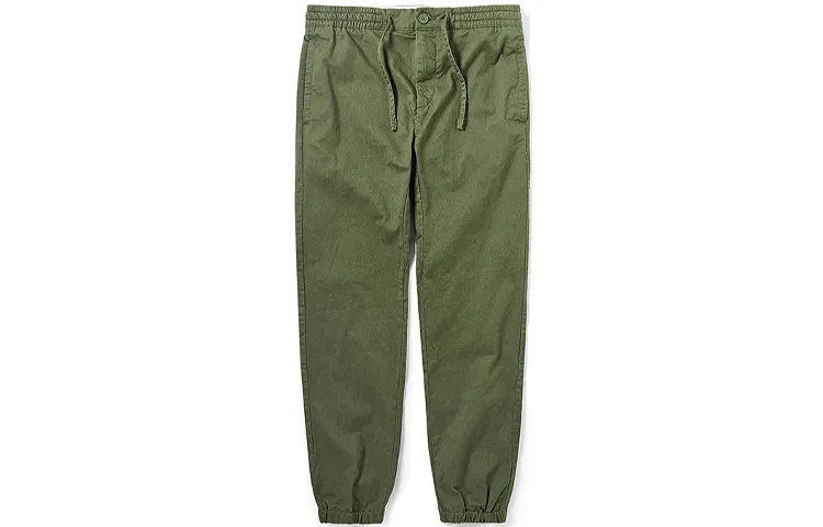 Timberland Knitted Sweatpants Men's Army Green Moderate Cuffed Pants