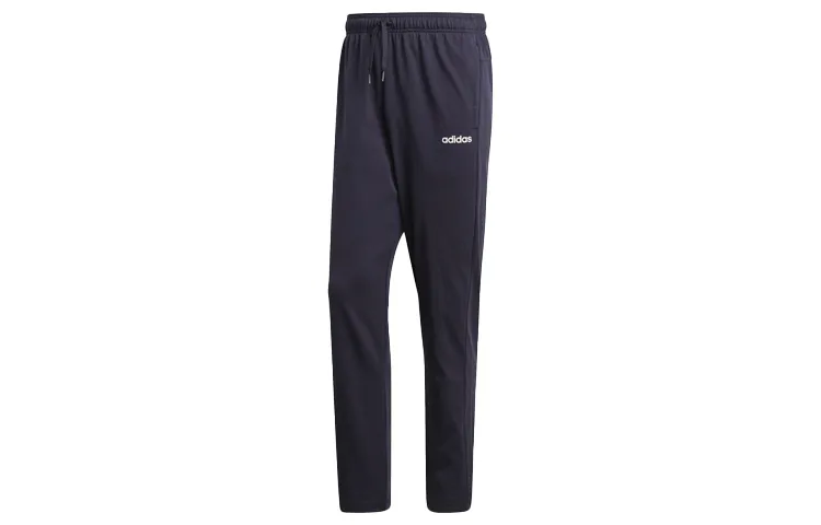 Adidas Knitted Sweatpants Men's Blue Moderate Slim Fit Pants