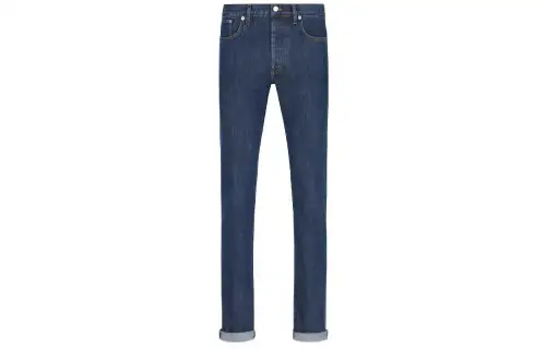 DIOR Quarterly New Products Jeans Men's Blue Moderate Slim Fit Pants