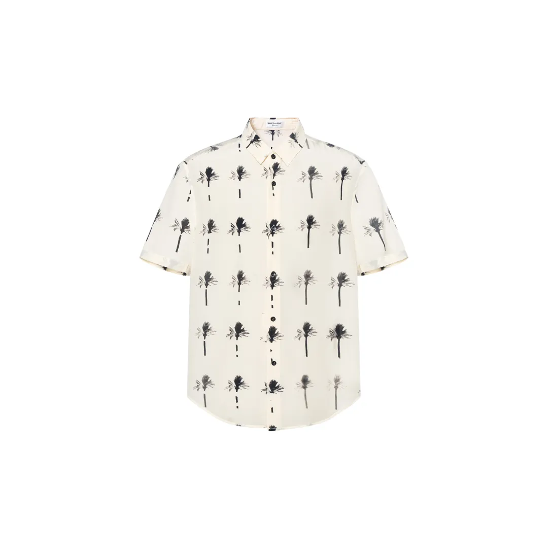 SAINT LAURENT Printed Short-sleeved Shirt