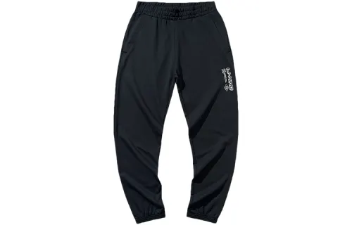 Li Ning Knitted Sweatpants Men's Black Moderate Cuffed Pants