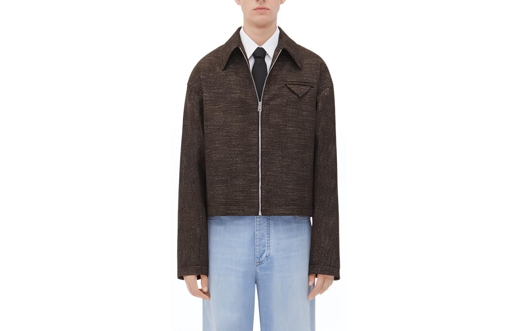 Bottega Veneta Textured Wool Speckled Kimono Jacket