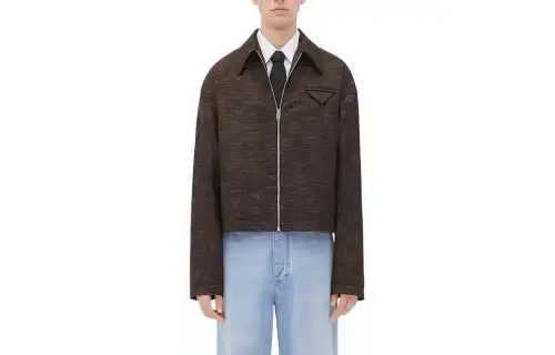 Bottega Veneta Textured Wool Speckled Kimono Jacket
