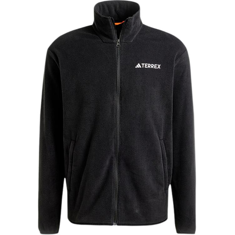 Adidas, travel comfortable keep warm long-sleeve for traveling, black jacket