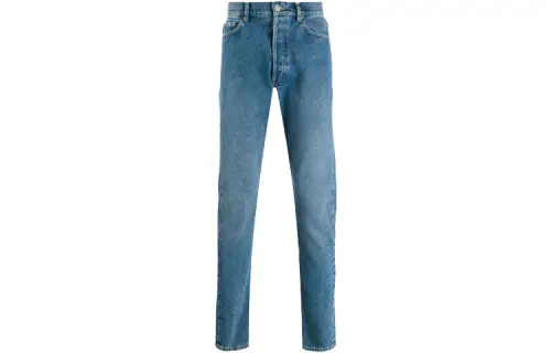 Balenciaga Jeans Men's Blue Moderate Straight Fit Pants