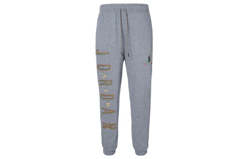 Jordan Sport Knitted Sweatpants Men's Carbon Gray Moderate Straight Fit Pants