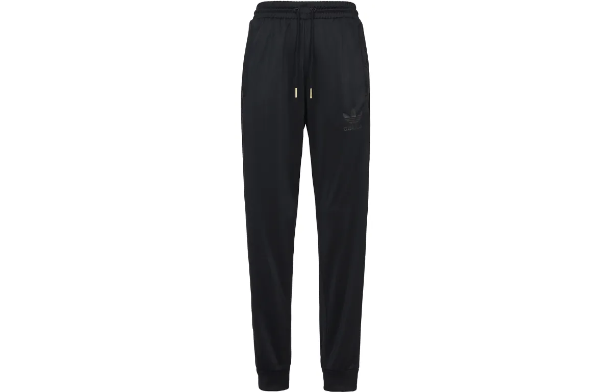 Adidas Originals CHILE 20 TRACK PANTS Knitted Sweatpants Men's Black Moderate Straight Fit Pants
