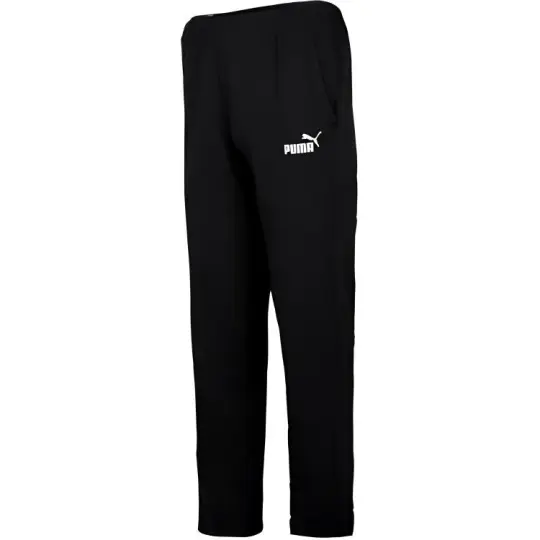 PUMA Knitted Sweatpants Men's Black Moderate Straight Fit Pants
