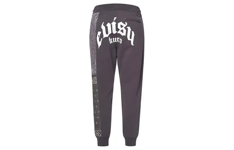 EVISU Sweatpants Sports Pants Men's Gray