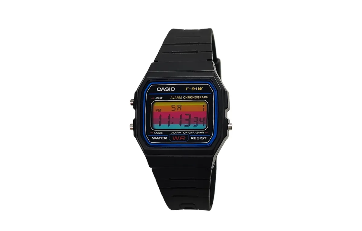 CASIO Custom Collection Quartz Movement Resin Strap Watch Men's Watches Black Dial