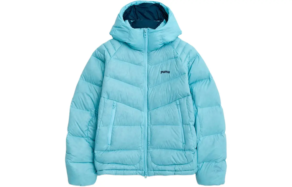 PUMA Down Jackets Unisex Blue Hooded (Non-detachable) Moderate