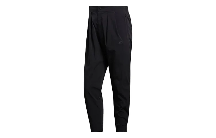 Adidas Knitted Sweatpants Men's Black Moderate Slim Fit Pants
