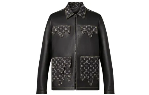 LOUIS VUITTON X Nigo Crazy Mix Leather Denim Blouson
