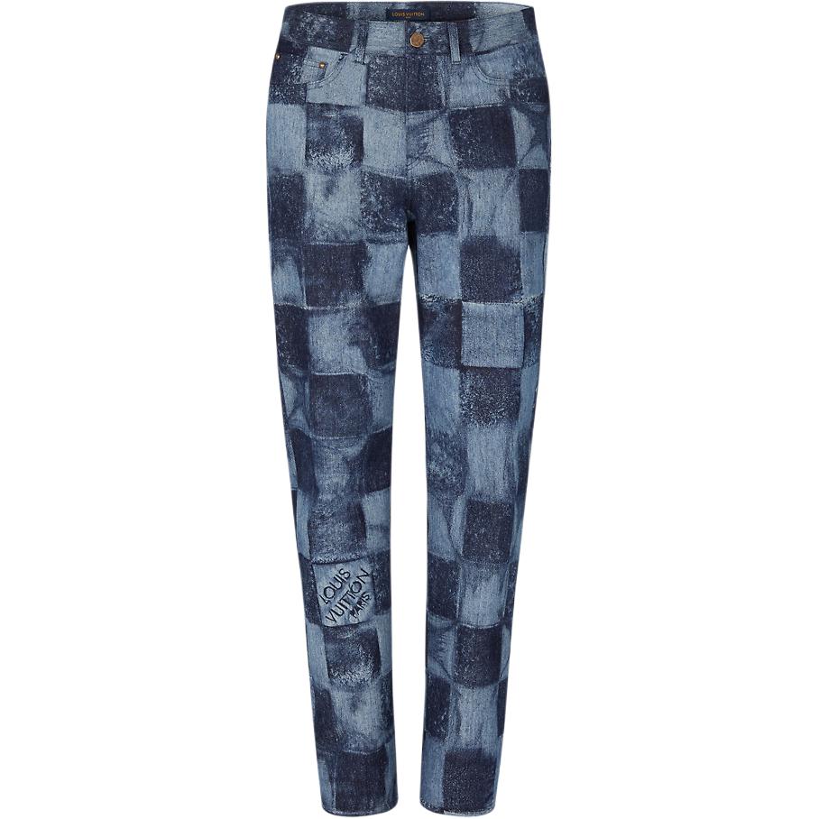 LOUIS VUITTON FW21 Full Length Pants Men's Blue