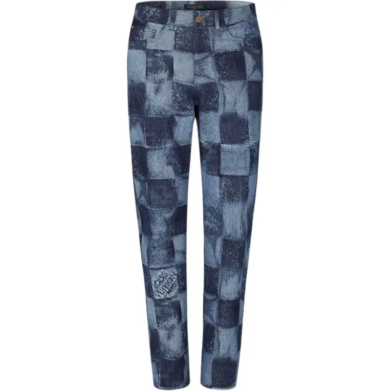 LOUIS VUITTON FW21 Full Length Pants Men's Blue