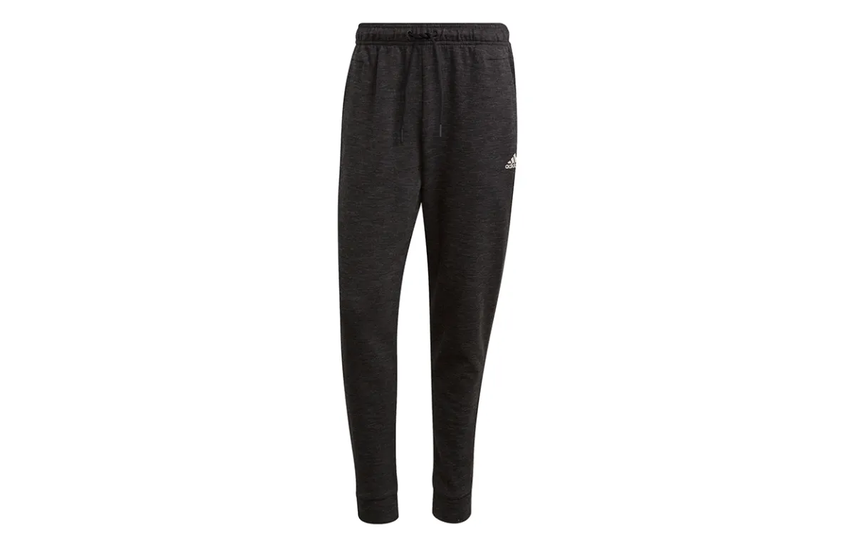Adidas Knitted Sweatpants Men's Black Moderate Cuffed Pants