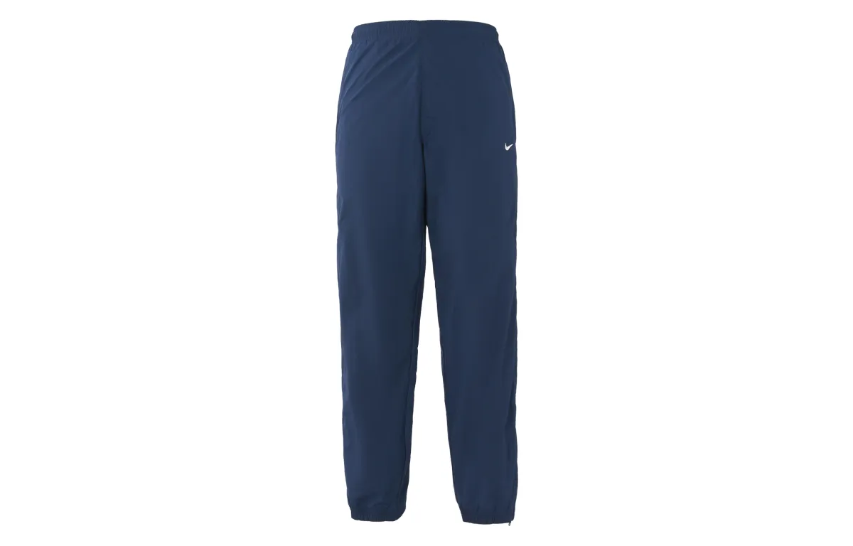 Nike Knitted Sweatpants Men's Blue Moderate Cuffed Pants