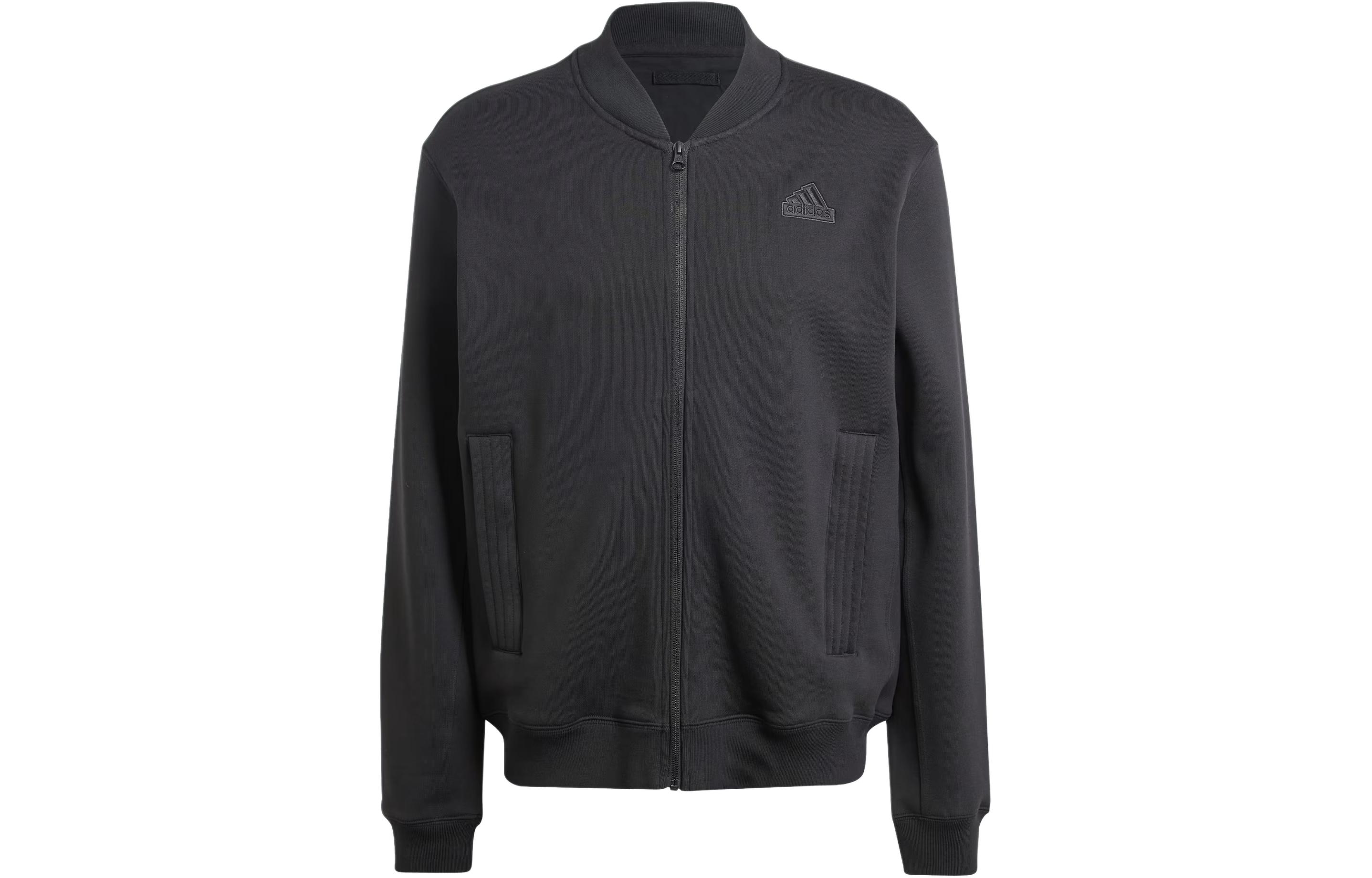 Adidas Free Shipping With AdiClub Lounge Fleece Bomber Jacket With Zip Opening