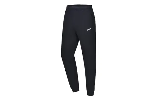 Li Ning Knitted Sweatpants Men's New Standard Black